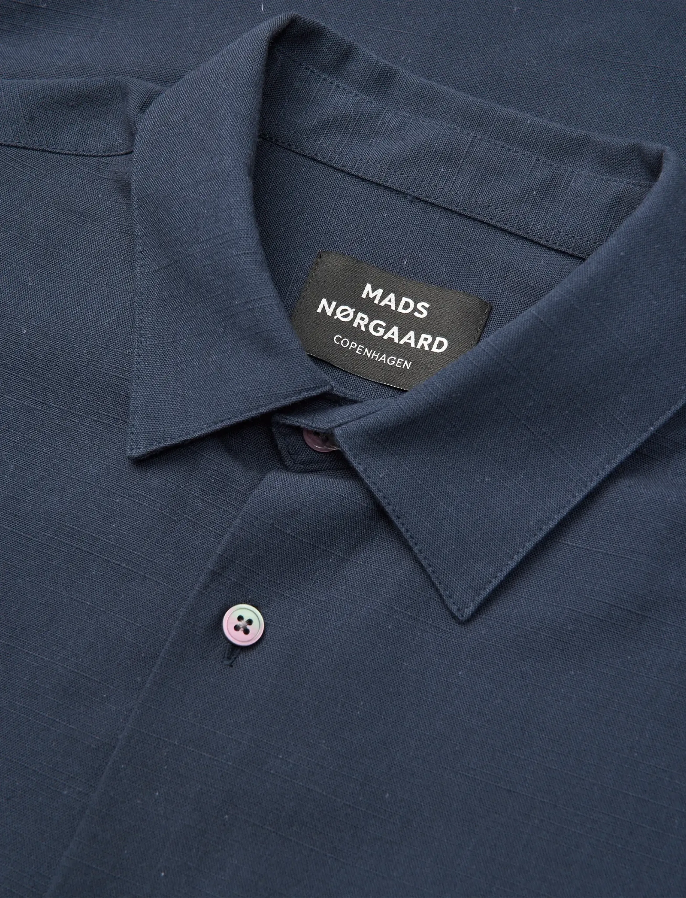 Mads Nørgaard - Grida Cotton Victor Shirt SS - kortærmede skjorter - sky captain - 3