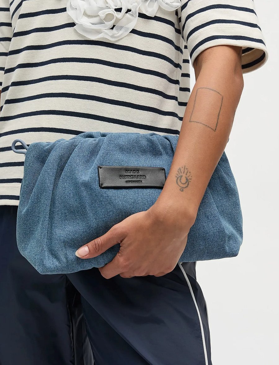 Mads Nørgaard - Denimi Moxie Clutch Bag - mode trends - washed blue - 0
