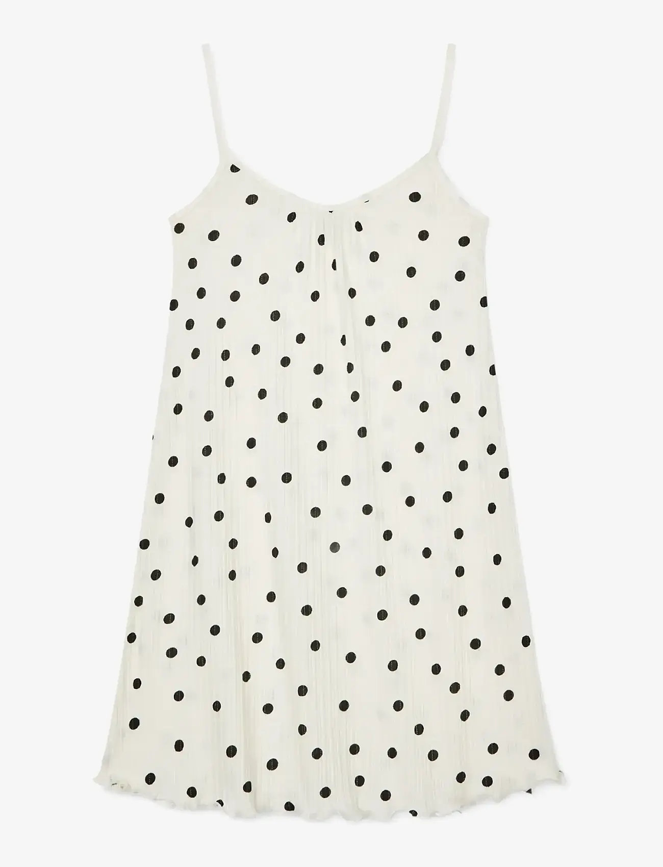Mads Nørgaard - Pointella Sigrid Dress AOP - Ärmlösa vardagsklänningar - dot aop vanilla ice - 0