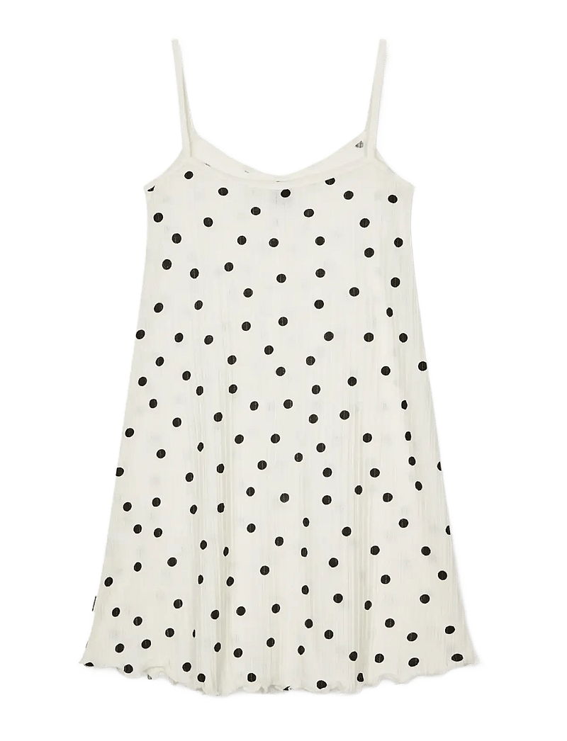 Mads Nørgaard - Pointella Sigrid Dress AOP - Ärmlösa vardagsklänningar - dot aop vanilla ice - 1