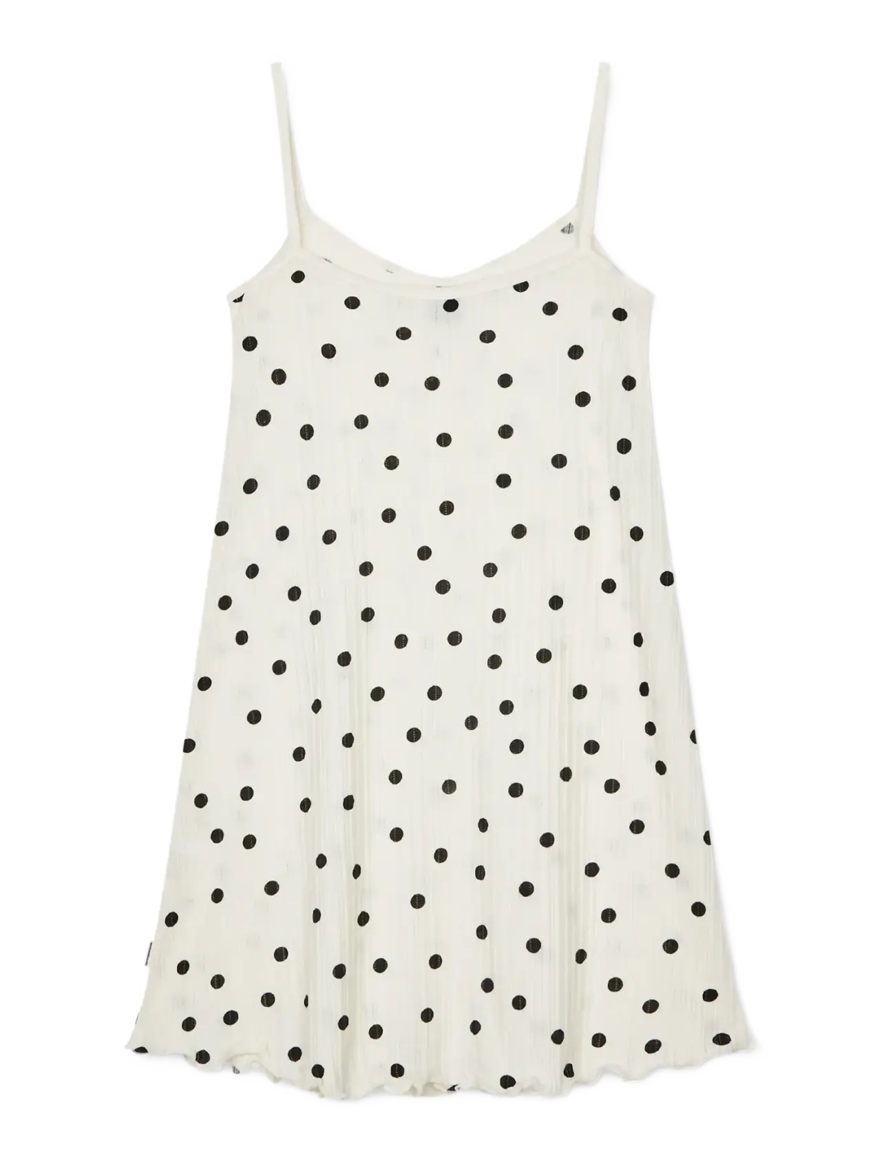 Mads Nørgaard - Pointella Sigrid Dress AOP - Ärmellose freizeitkleider - dot aop vanilla ice - 1