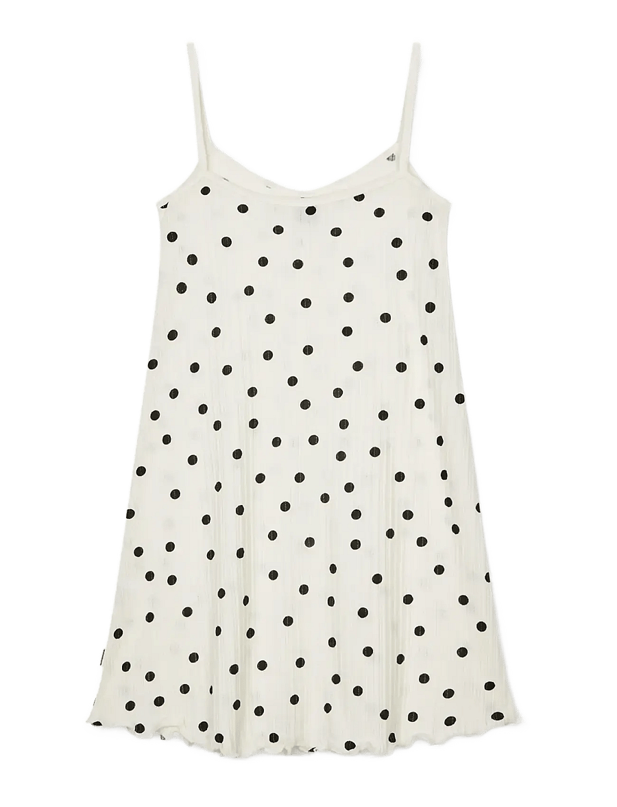 Mads Nørgaard - Pointella Sigrid Dress AOP - Ärmellose freizeitkleider - dot aop vanilla ice - 1
