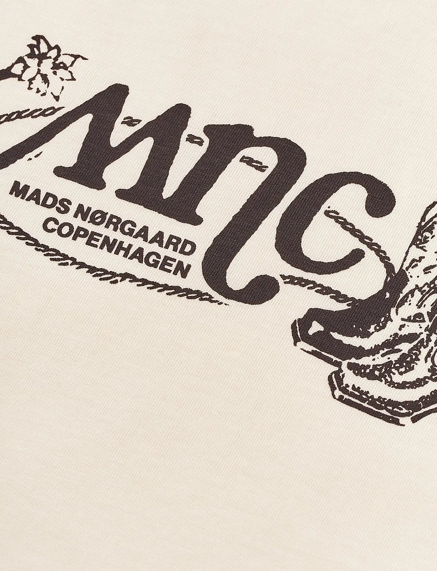 Mads Nørgaard - Dry Single Tristi Tee - lühikeste varrukatega t-särgid - vanilla ice - 2