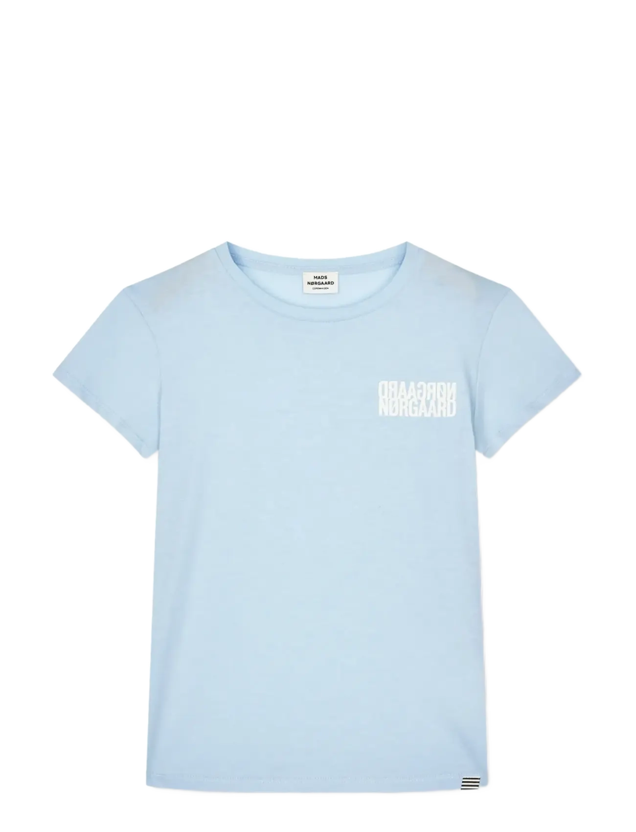 Mads Nørgaard Single Cotton Tuvina Mini Mirror Tee, 116, T-shirts & Oberteile, Blau - Short-sleeved, Frauen