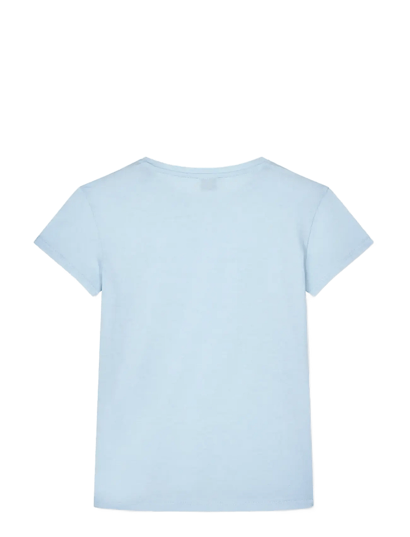 Mads Nørgaard - Single Cotton Tuvina mini mirror Tee - t-shirts - cashmere blue - 1
