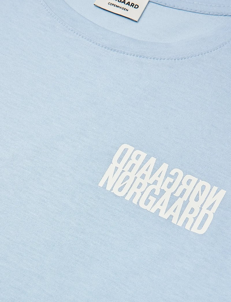Mads Nørgaard - Single Cotton Tuvina mini mirror Tee - t-shirts - cashmere blue - 2