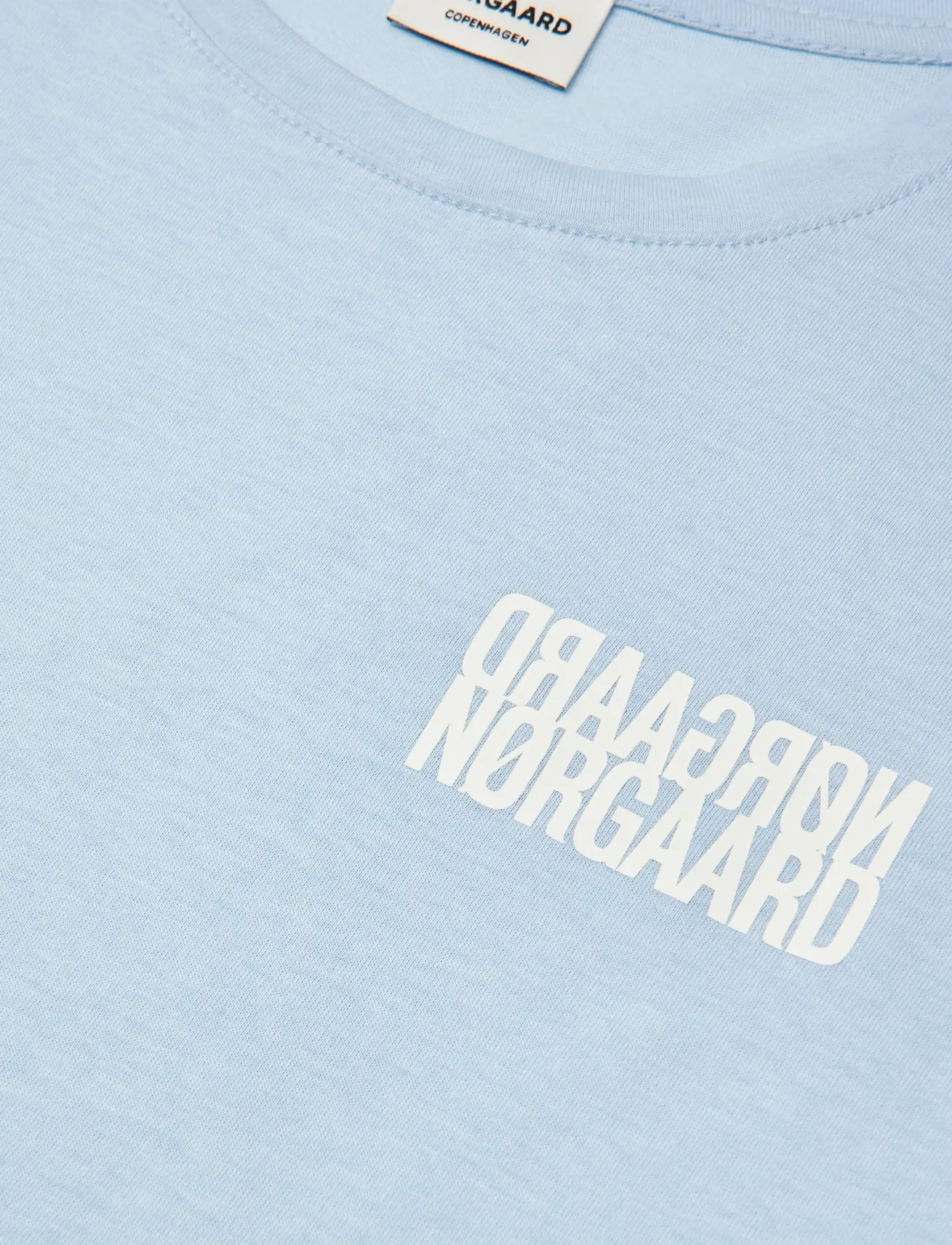 Mads Nørgaard - Single Cotton Tuvina mini mirror Tee - t-shirts - cashmere blue - 2