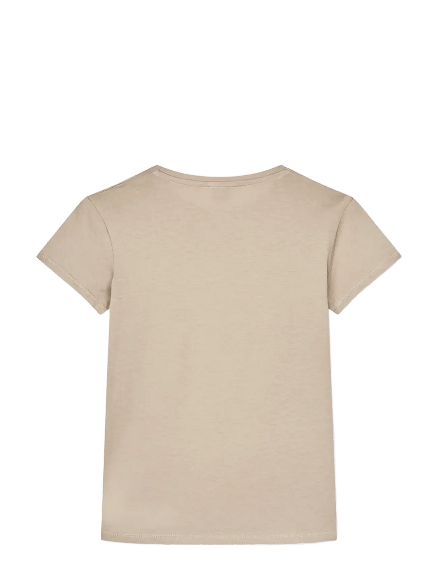Mads Nørgaard - Single Cotton Tuvina mini mirror Tee - t-shirts - plaza taupe - 1