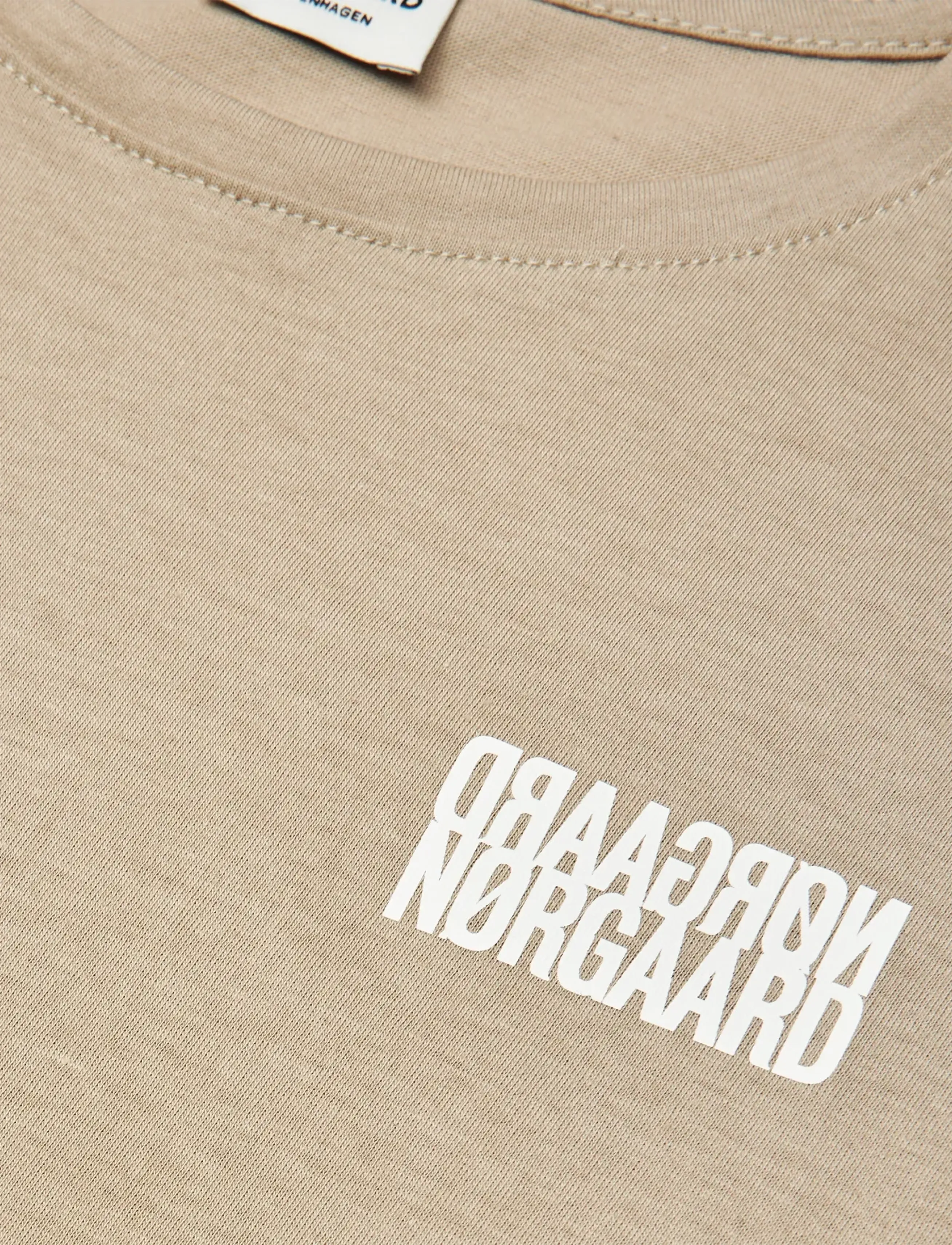 Mads Nørgaard - Single Cotton Tuvina mini mirror Tee - t-shirts - plaza taupe - 2