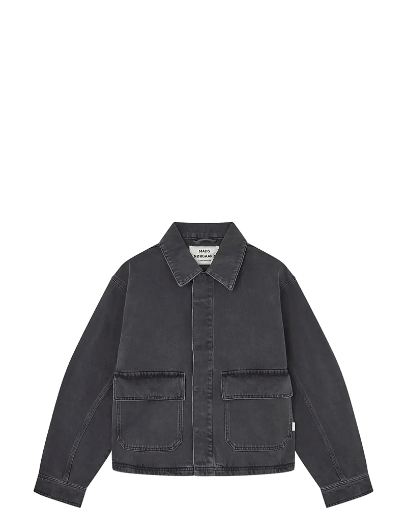 Mads Nørgaard - Luke Black Denim Solar Jacket - jeansjacken - black vintage - 0