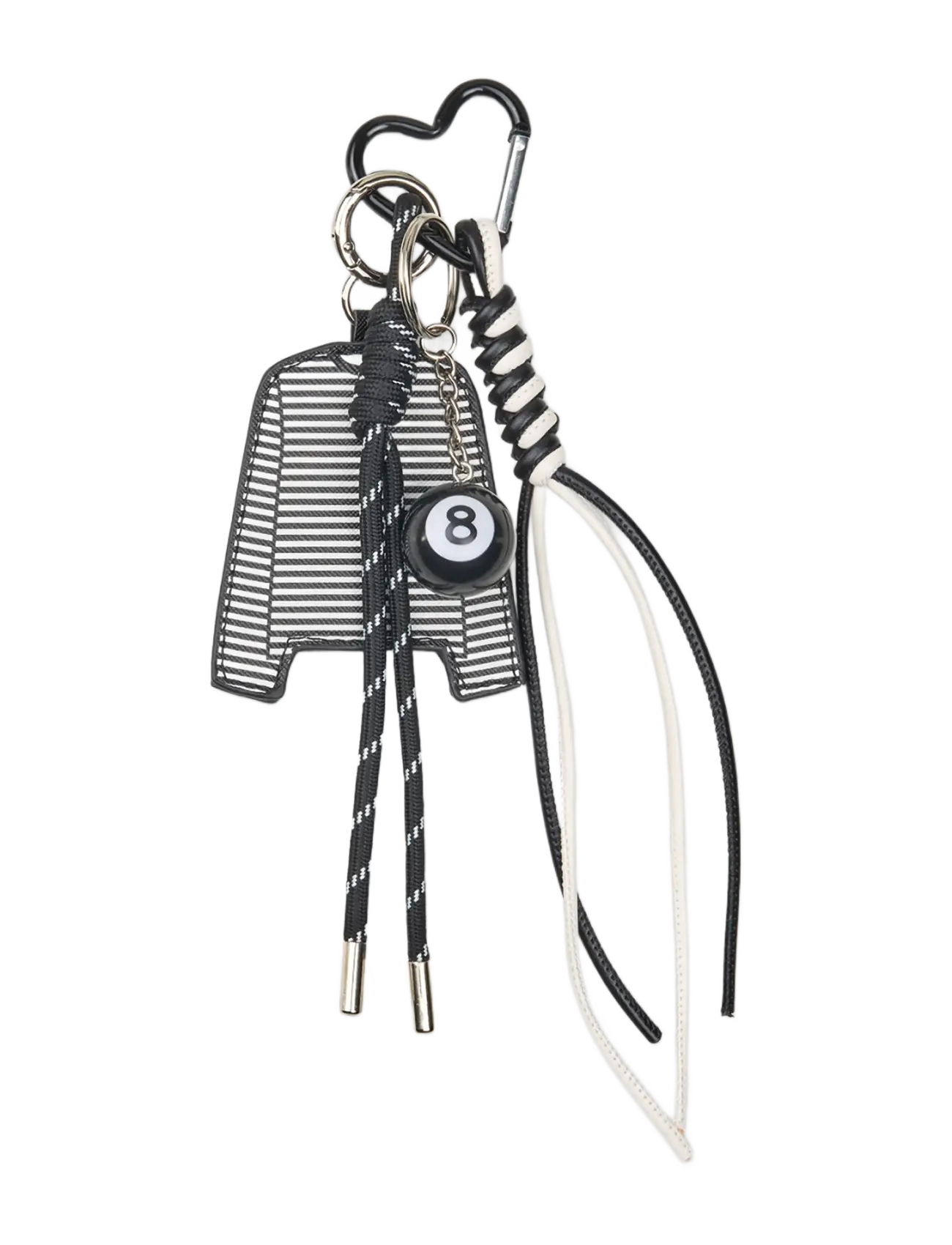 Mads Nørgaard MN Stripe Tee Keychain - Accessoires - BLACK/WHITE / black