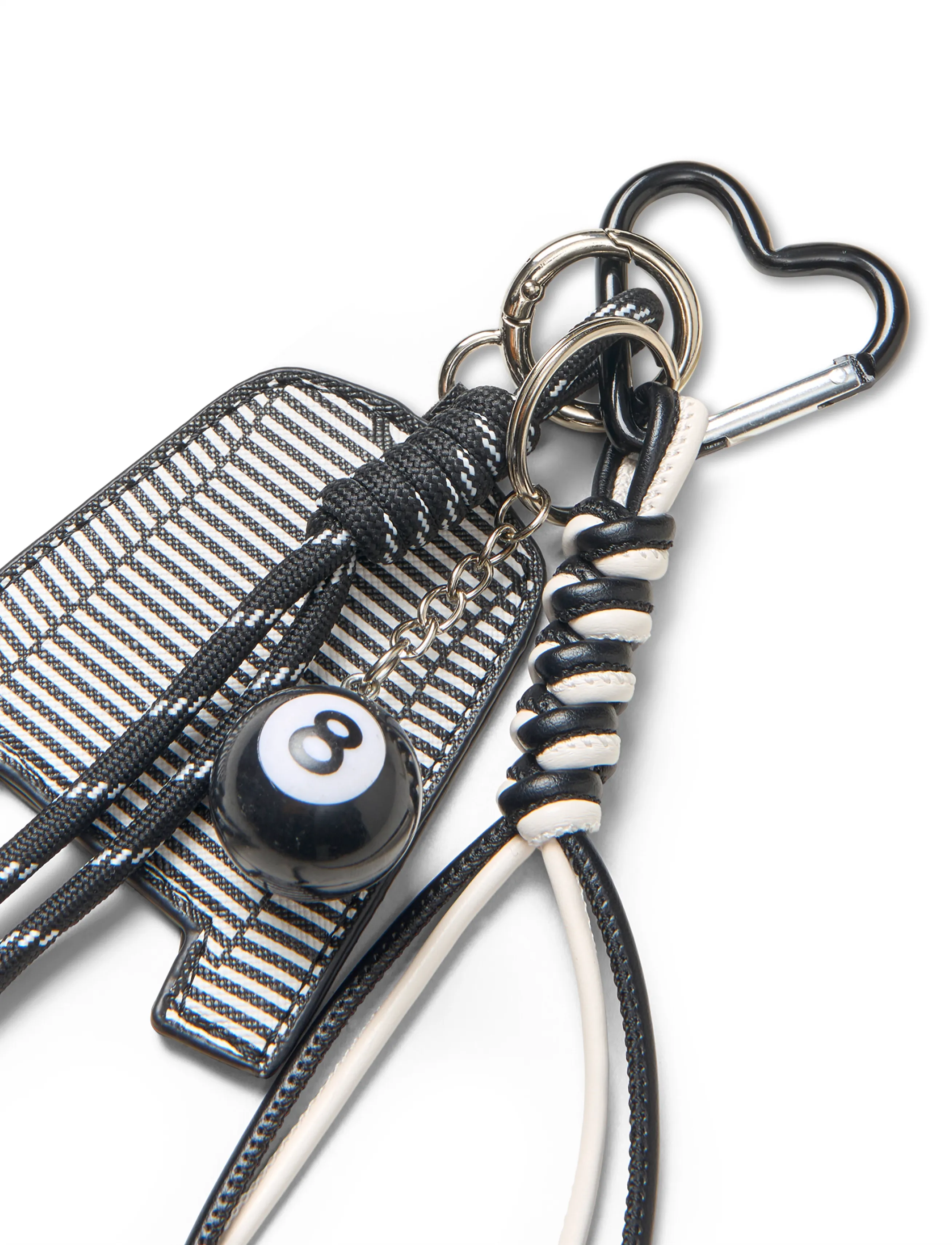 Mads Nørgaard - MN Stripe Tee Keychain - fashion trends - black/white - 1