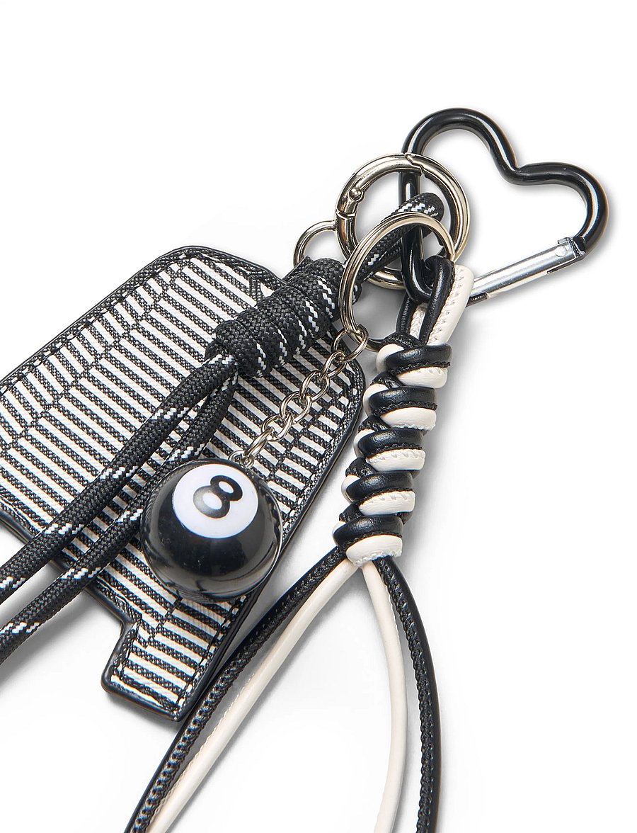 Mads Nørgaard - MN Stripe Tee Keychain - fashion trends - black/white - 1