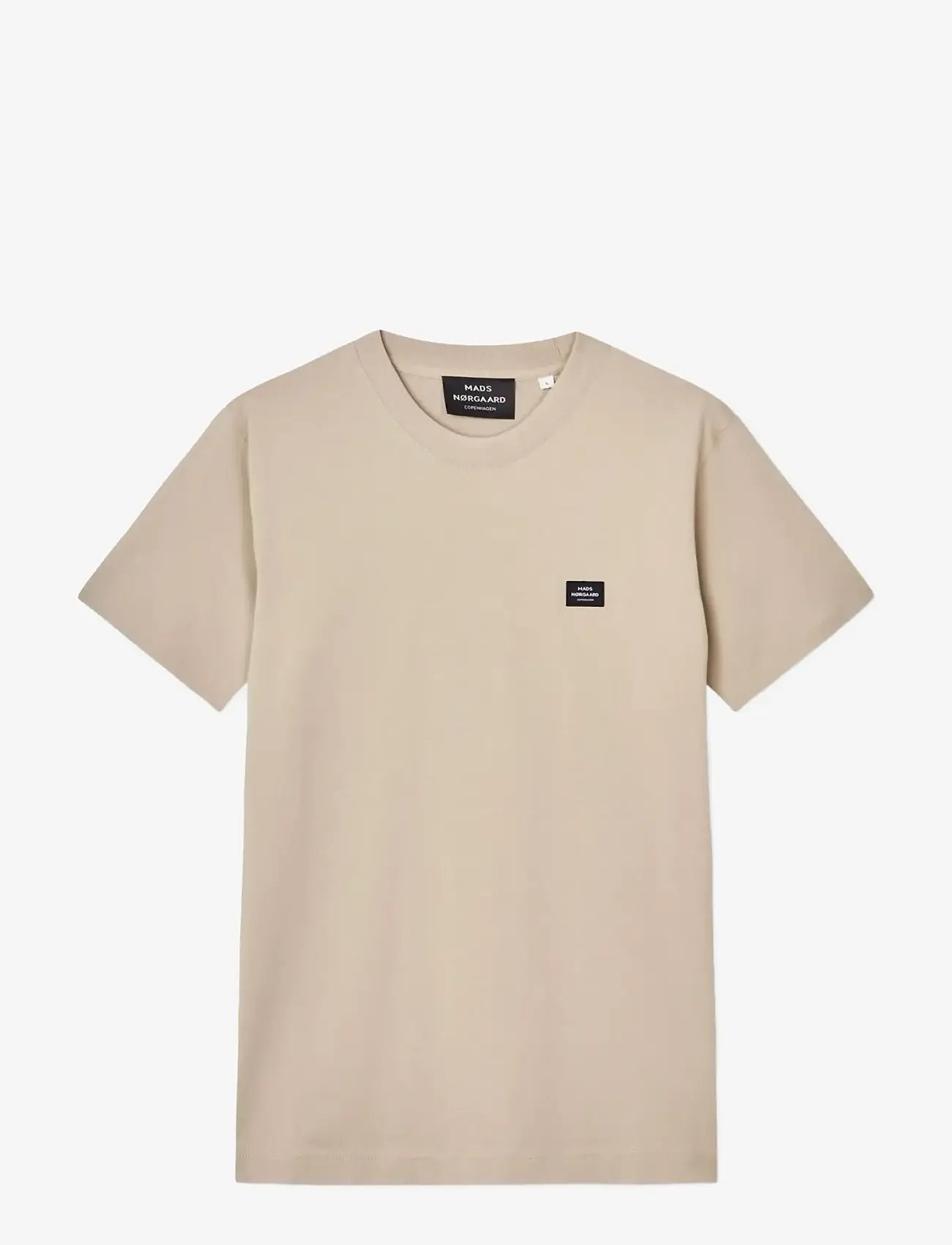 Mads Nørgaard - Cotton Jersey Frode Patch Tee - lühikeste varrukatega t-särgid - plaza taupe - 1