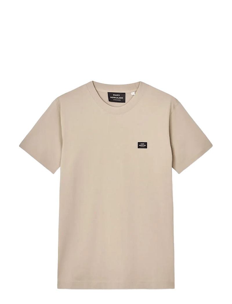 Mads Nørgaard - Cotton Jersey Frode Patch Tee - kortærmede t-shirts - plaza taupe - 1