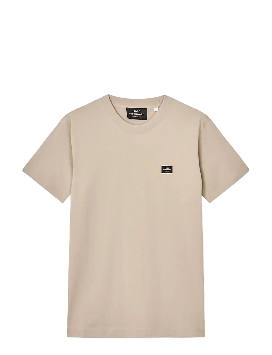Mads Nørgaard - Cotton Jersey Frode Patch Tee - kurzärmelig - plaza taupe - 1