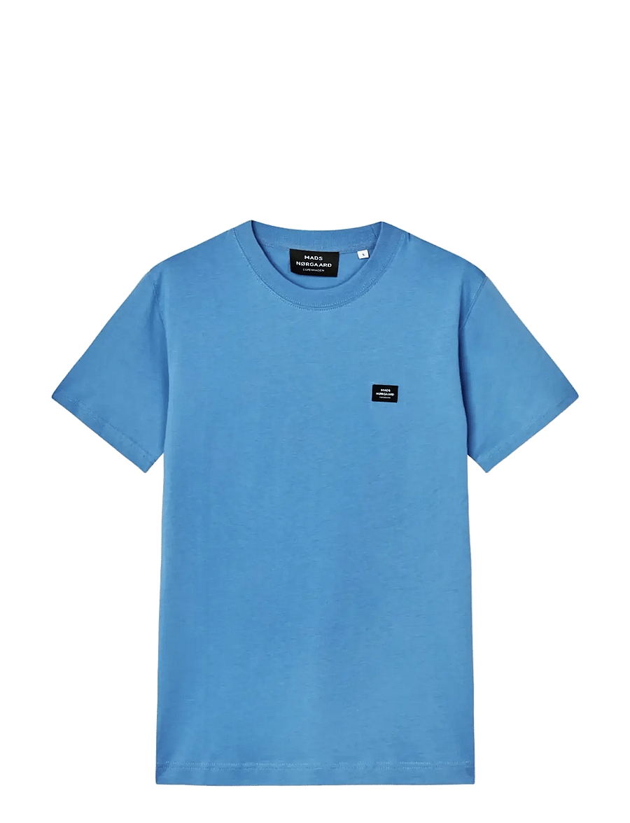 Mads Nørgaard - Cotton Jersey Frode Patch Tee - kurzärmelig - riviera - 1
