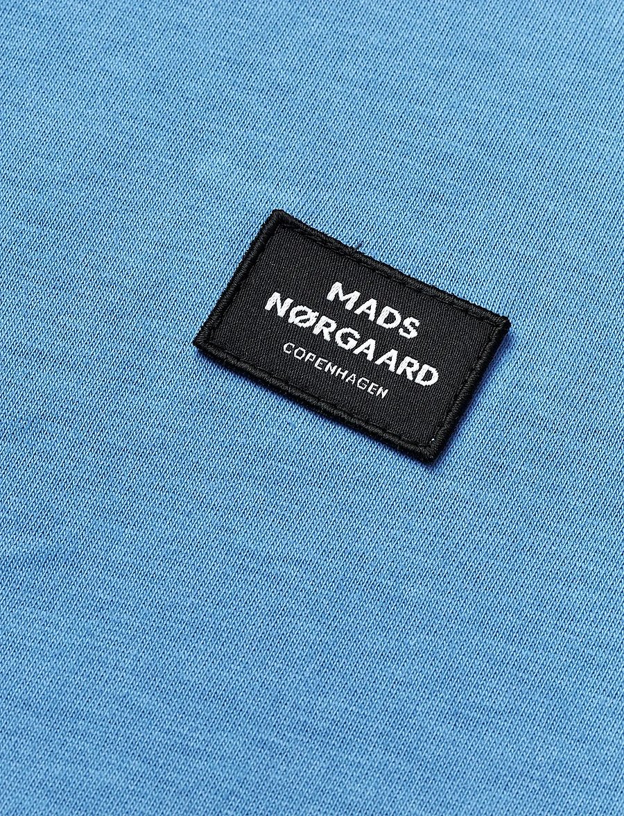 Mads Nørgaard - Cotton Jersey Frode Patch Tee - kurzärmelig - riviera - 3