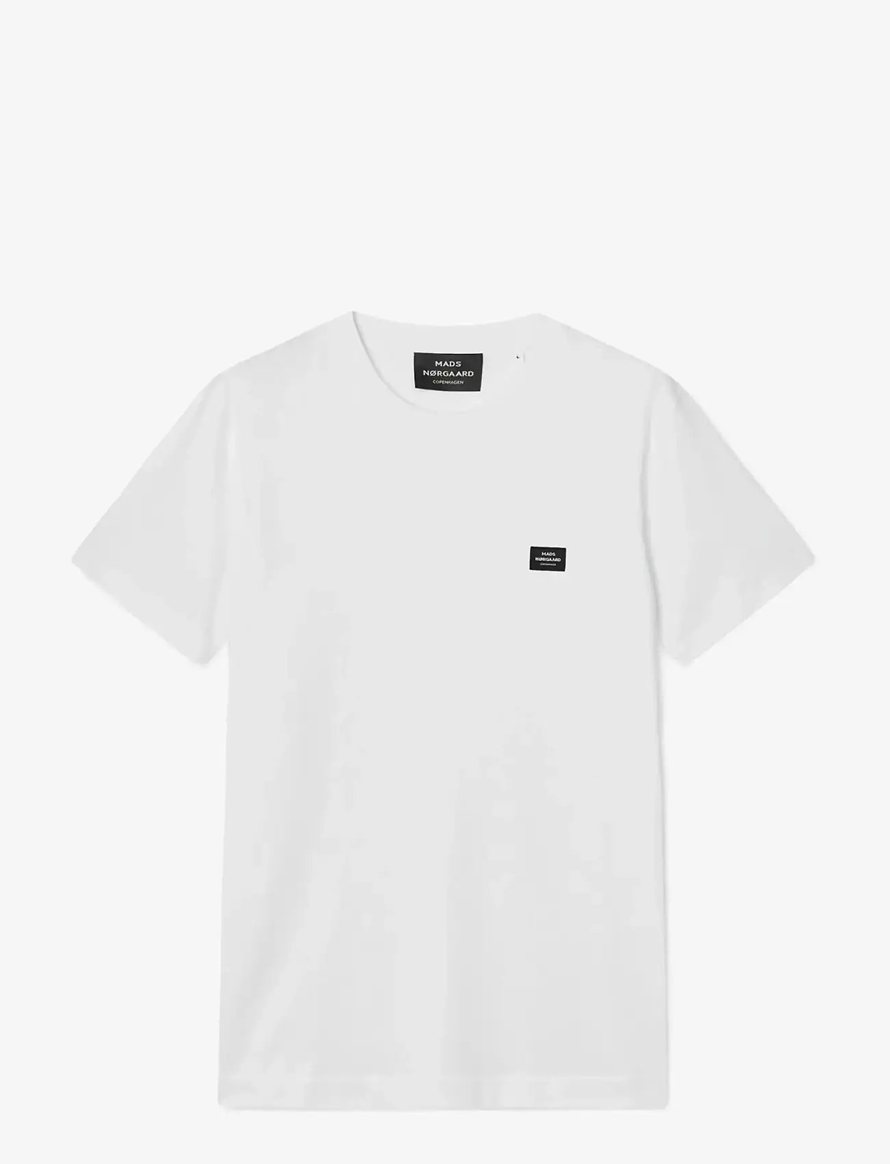 Mads Nørgaard - Cotton Jersey Frode Patch Tee - kortærmede t-shirts - white - 1