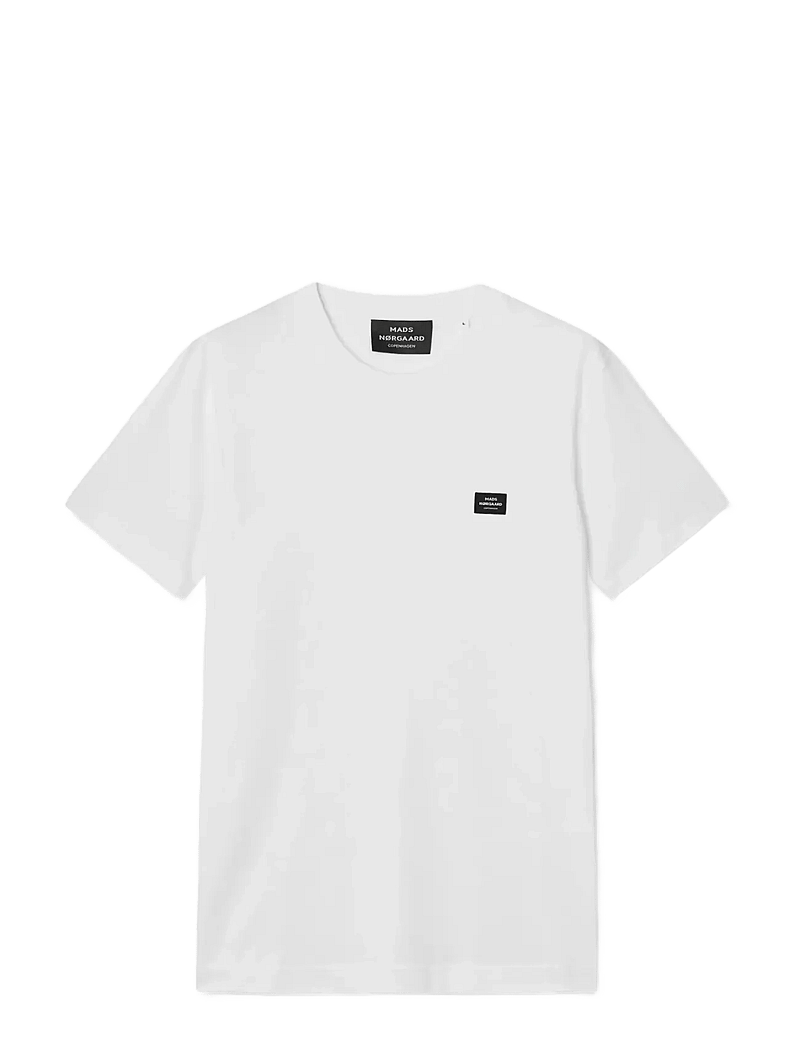 Mads Nørgaard - Cotton Jersey Frode Patch Tee - kortærmede t-shirts - white - 1