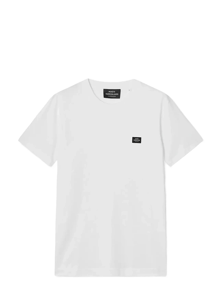 Mads Nørgaard - Cotton Jersey Frode Patch Tee - kurzärmelige t-shirts - white - 1