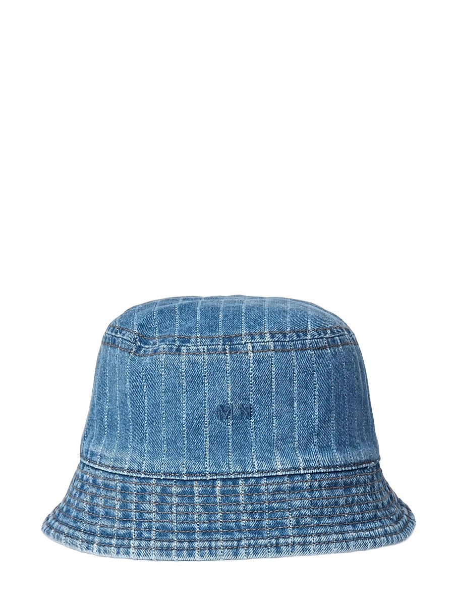 Mads Nørgaard - Striped Denim Bucket Hat - bucket hats - light blue wash - 1