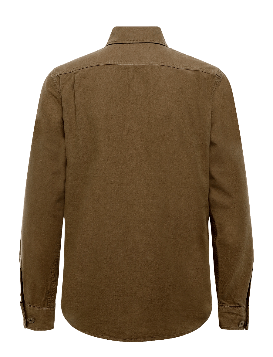 Mads Nørgaard - Dyed Canvas Skyler Shirt FAV - freizeithemden - cocoa - 2