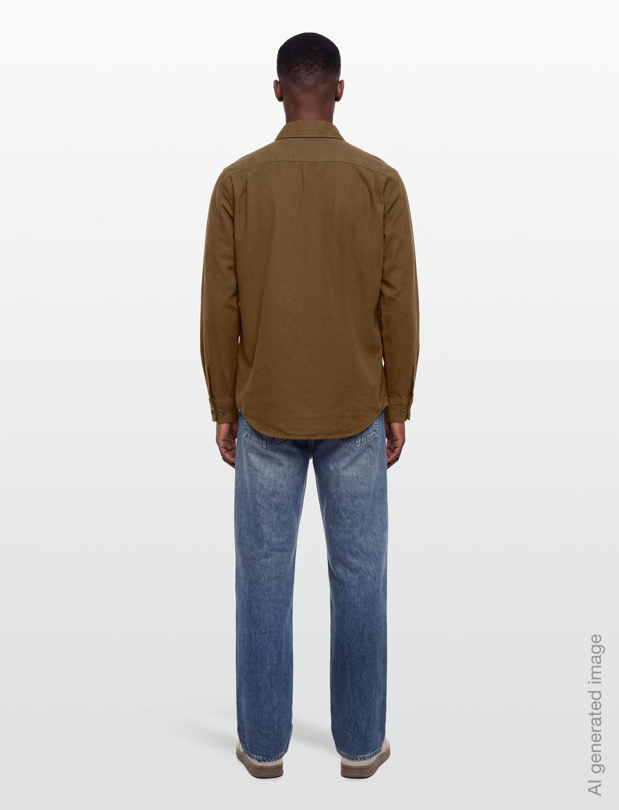 Mads Nørgaard - Dyed Canvas Skyler Shirt FAV - freizeithemden - cocoa - 4