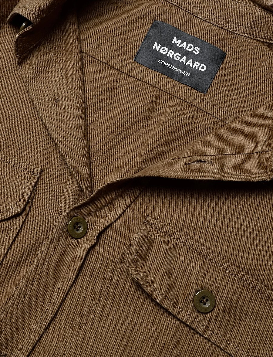 Mads Nørgaard - Dyed Canvas Skyler Shirt FAV - freizeithemden - cocoa - 5