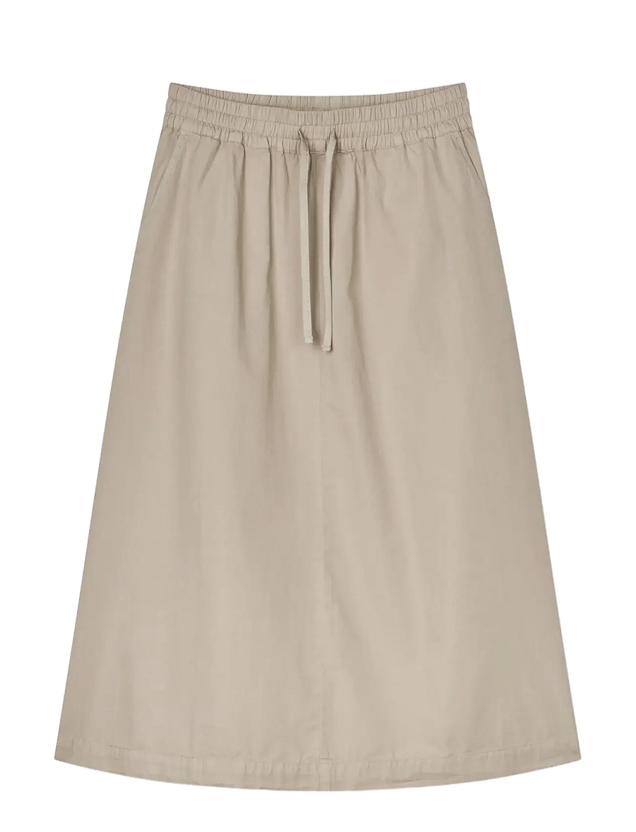 Mads Nørgaard - Dyed Weave Luni Skirt - midi-röcke - plaza taupe - 1