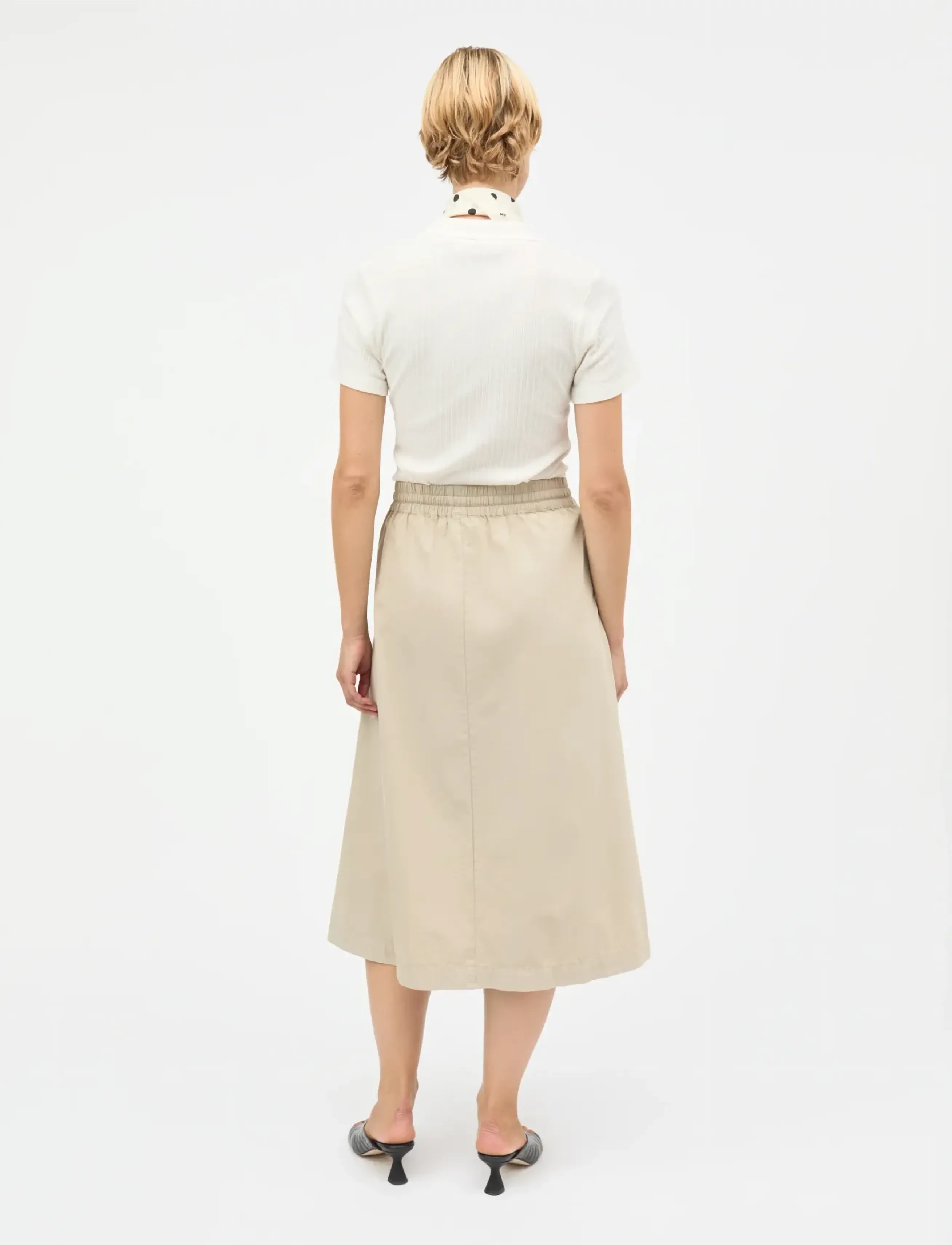 Mads Nørgaard - Dyed Weave Luni Skirt - spódnice do kolan i midi - plaza taupe - 2