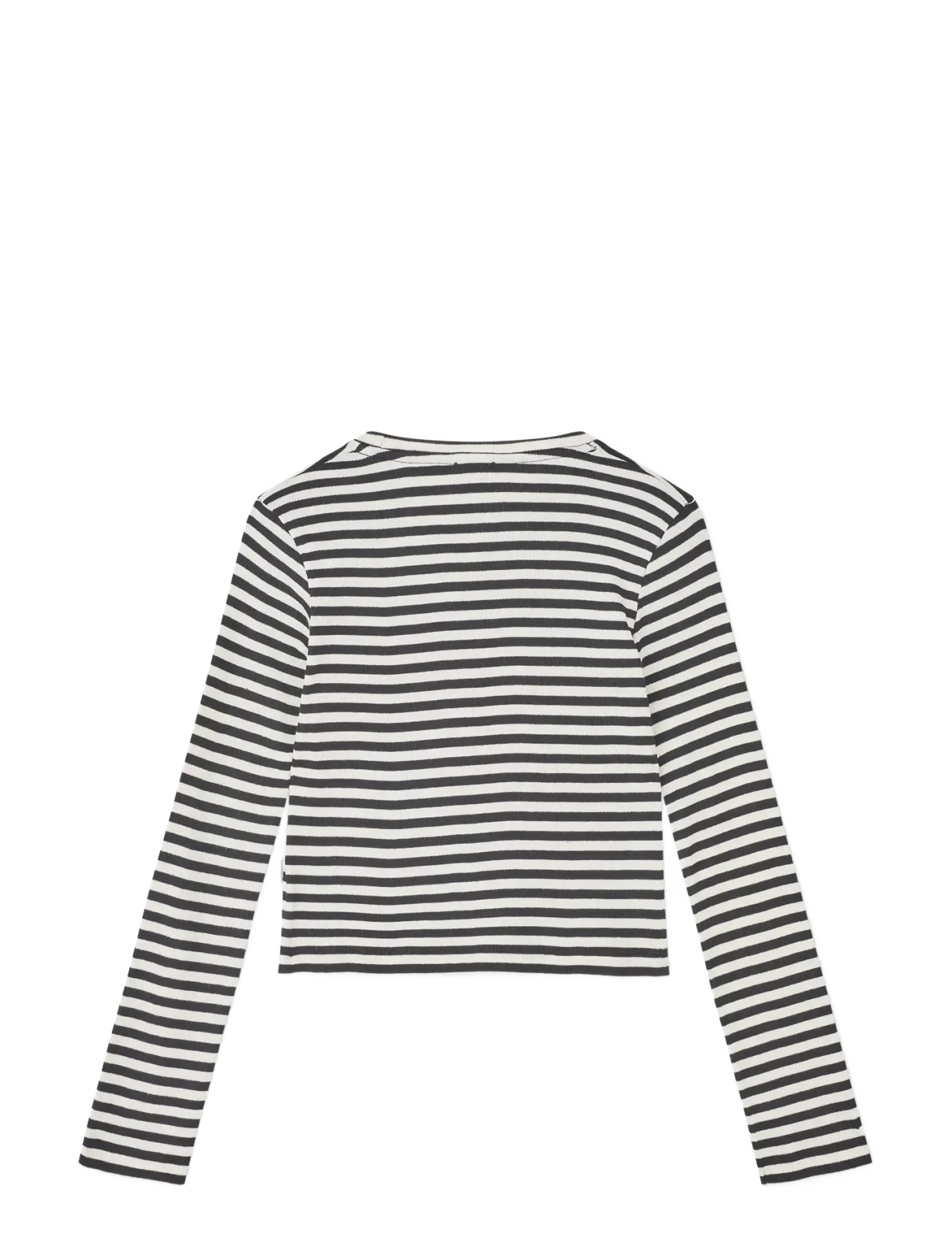 Mads Nørgaard - 2x2 Cotton Stripe Tikka Top - langärmelig - black/vanilla ice - 1