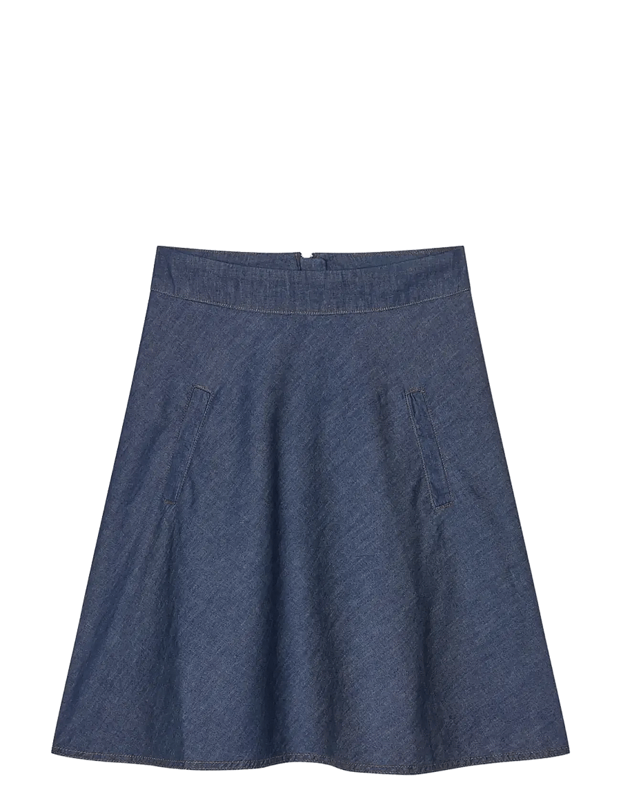 Mads Nørgaard - Air Denim Stelly Skirt - jeansröcke - mid blue denim - 0