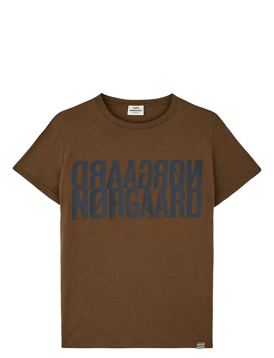 Mads Nørgaard - Single Cotton Tuvina Tee - kortærmede t-shirts - cocoa - 0