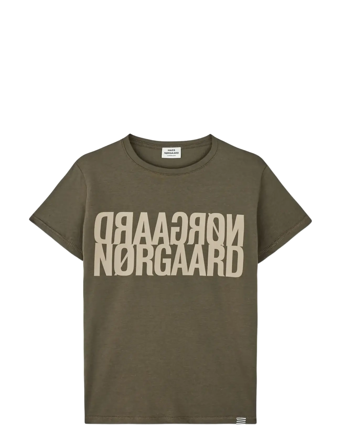 Mads Nørgaard Single Cotton Tuvina Tee, 152, T-shirts, Khakigrün - Short-sleeved, Kinder