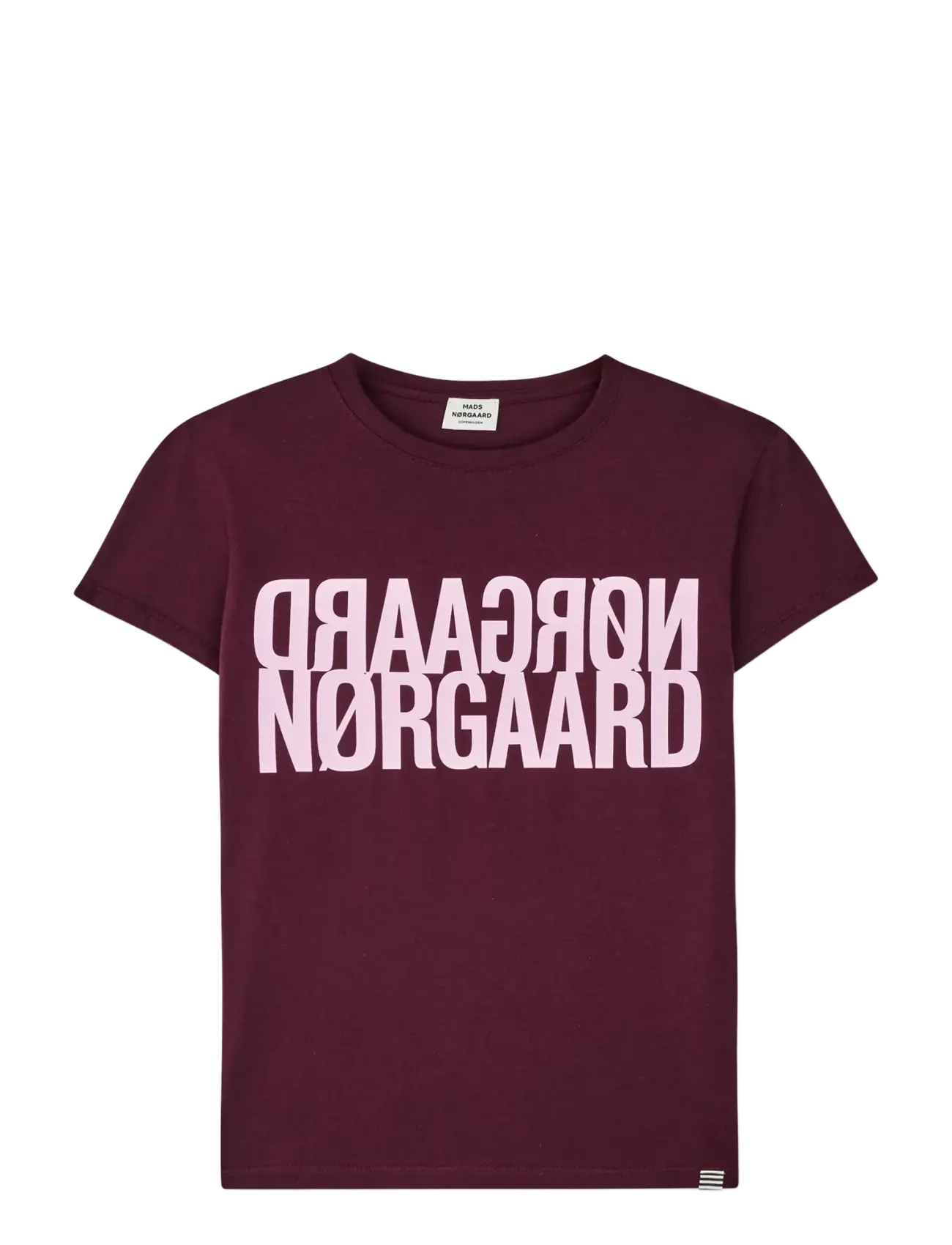 Mads Nørgaard Single Cotton Tuvina Tee - Back to school - WINETASTING / burgundy