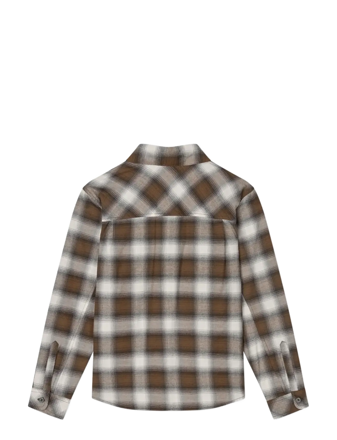 Mads Nørgaard - Flannel Check Svano Shirt - långärmade skjortor - cocoa ch. - 1