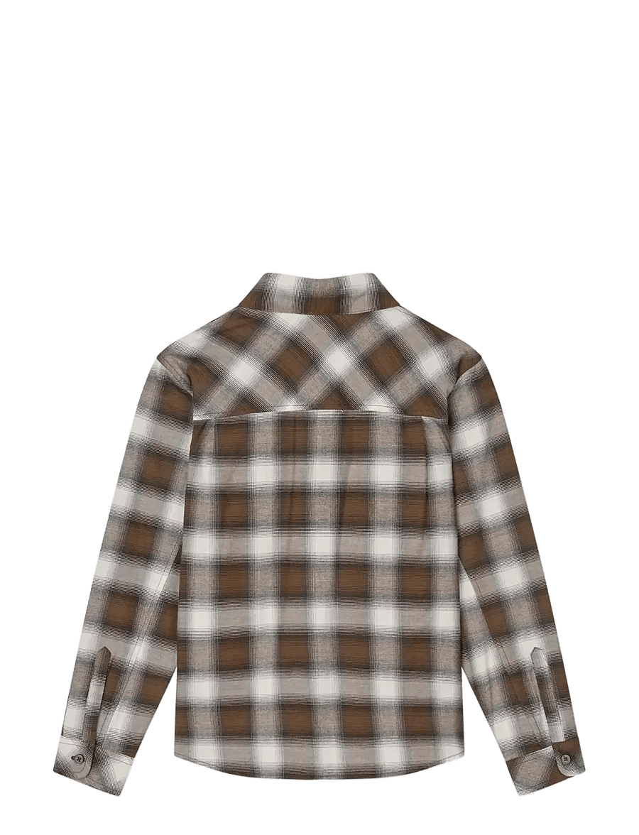Mads Nørgaard - Flannel Check Svano Shirt - långärmade skjortor - cocoa ch. - 1