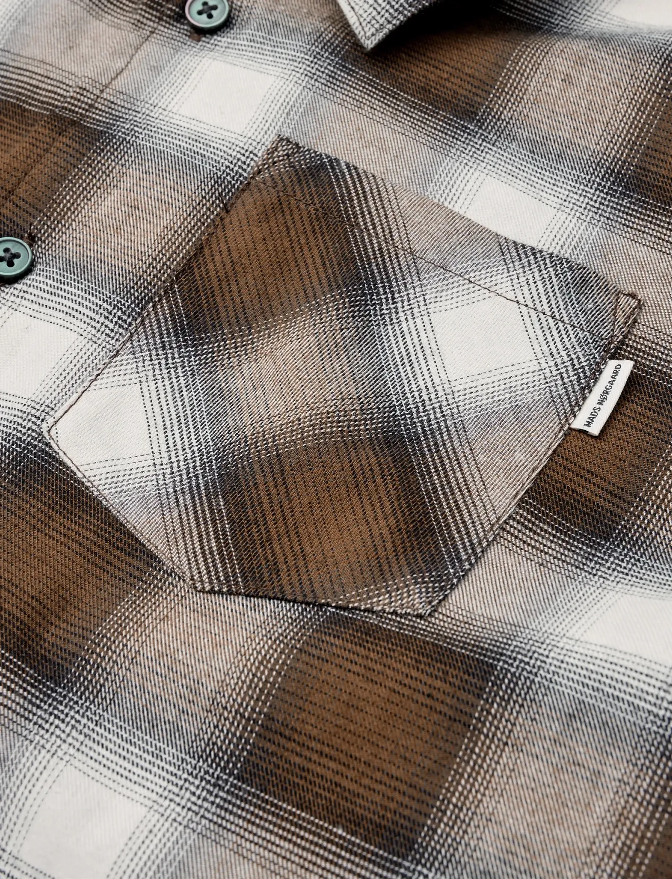 Mads Nørgaard - Flannel Check Svano Shirt - långärmade skjortor - cocoa ch. - 2