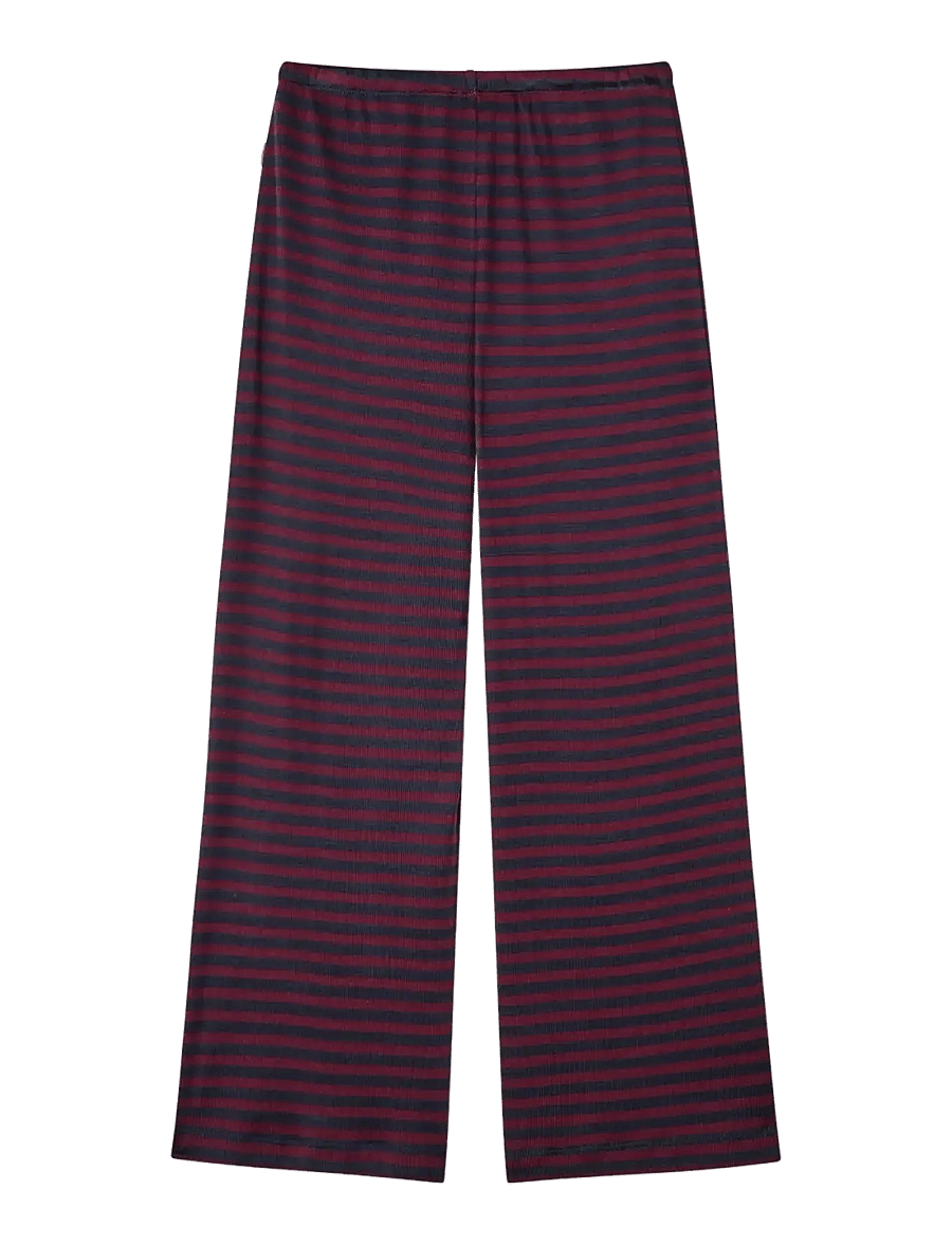 Mads Nørgaard - 2x2 Cotton Stripe Verona Pants - jogginghosen - sky captain/winetasting - 1