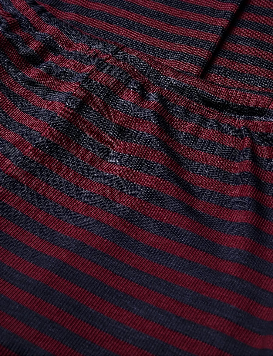 Mads Nørgaard - 2x2 Cotton Stripe Verona Pants - jogginghosen - sky captain/winetasting - 2