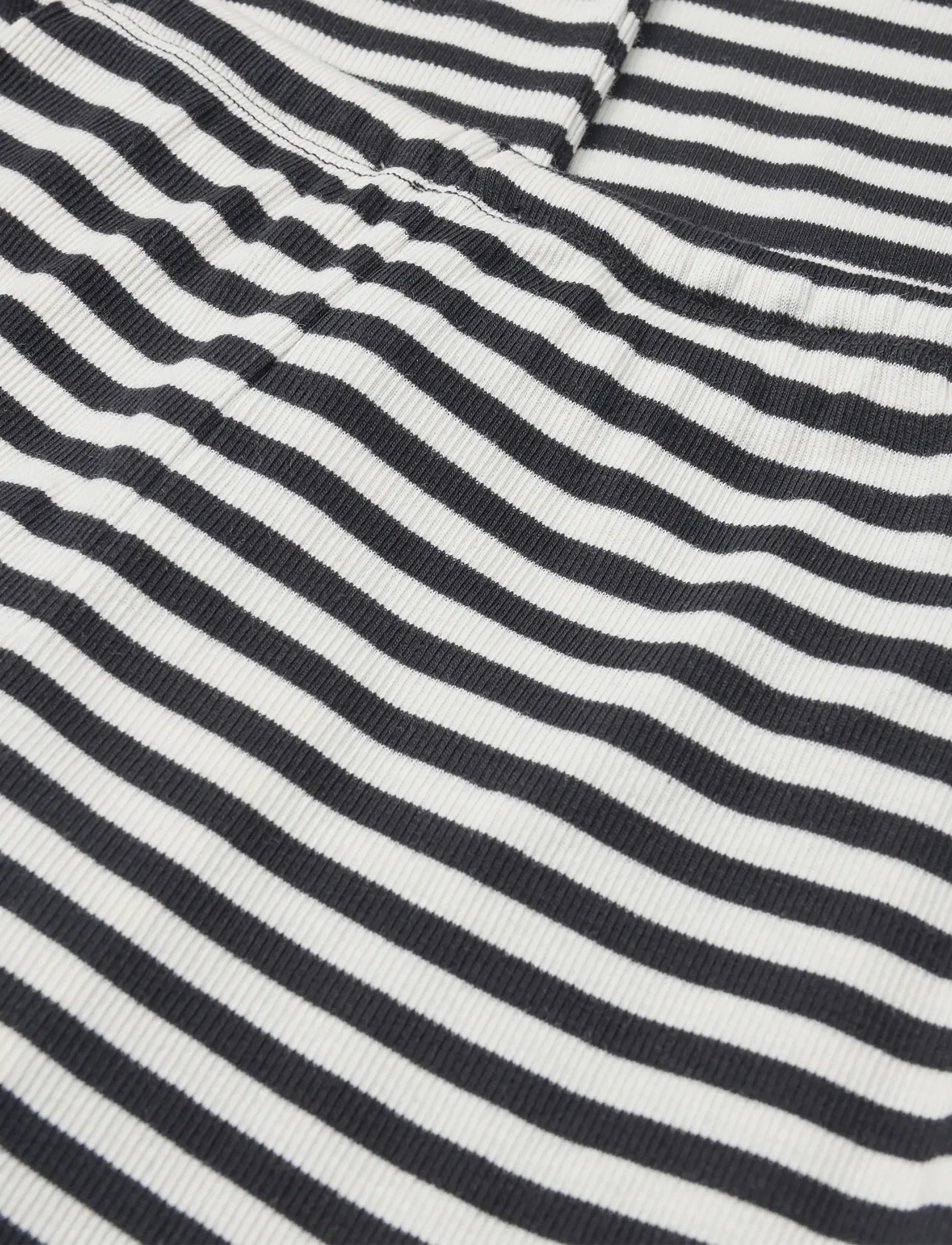 Mads Nørgaard - 2x2 Cotton Stripe Verona Pants - mjukisbyxor - black/vanilla ice - 2