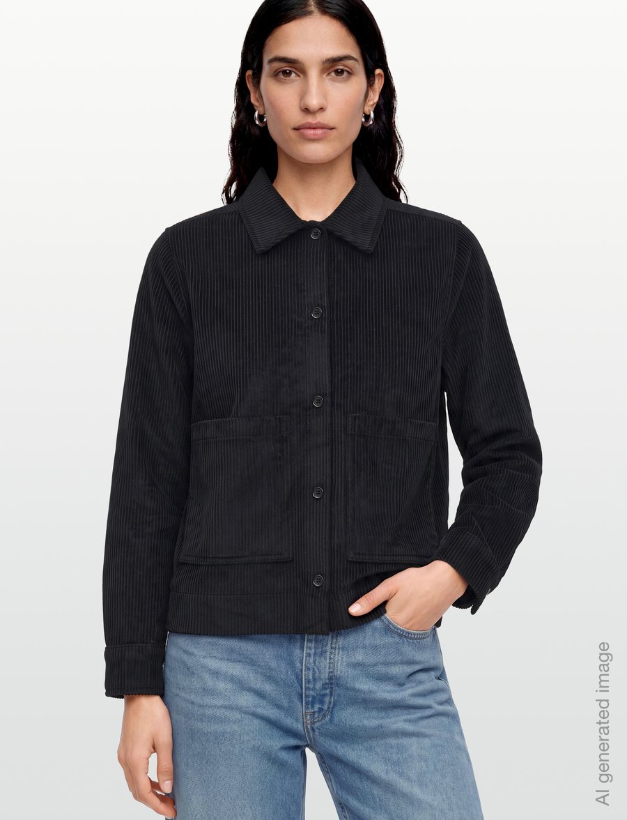 Mads Nørgaard - Pretty Cord Gaila Shirt - overshirts - black - 3