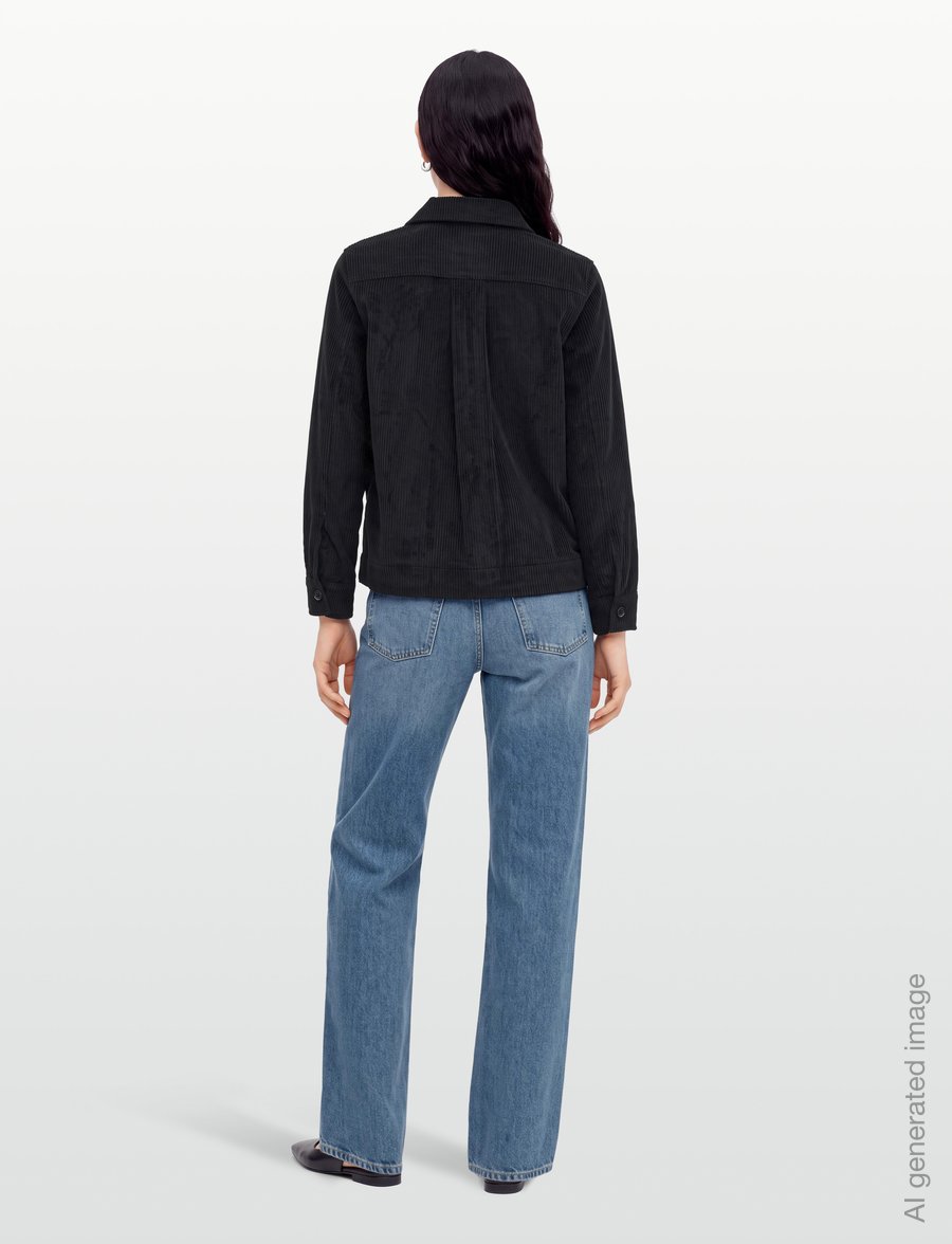 Mads Nørgaard - Pretty Cord Gaila Shirt - overshirts - black - 4