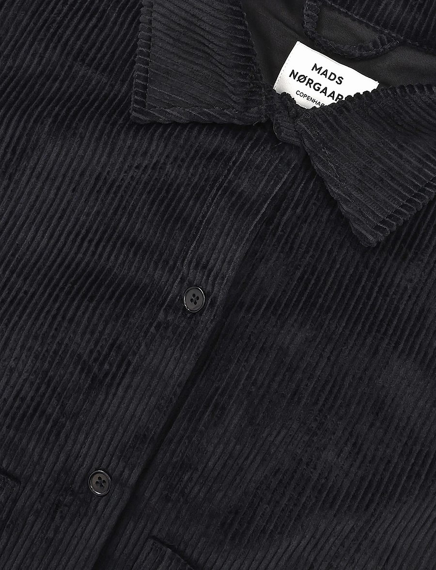 Mads Nørgaard - Pretty Cord Gaila Shirt - overshirts - black - 5