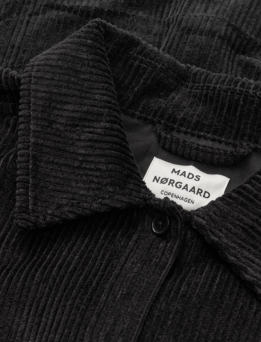 Mads Nørgaard - Pretty Cord Gaila Shirt - overshirts - black - 1
