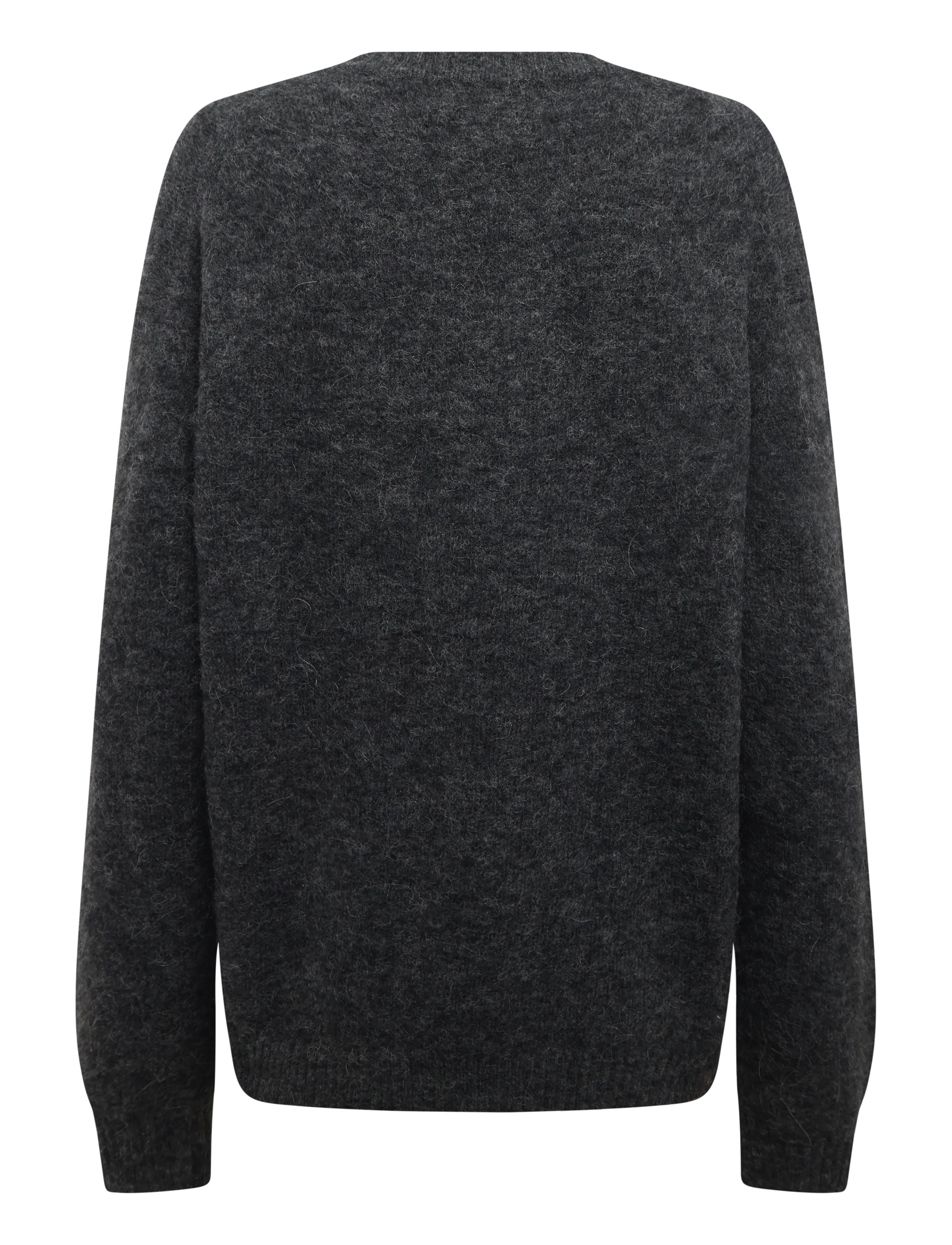 Mads Nørgaard - Alpaca Wool Vilhelm Knit - rundhals - dark grey melange - 1