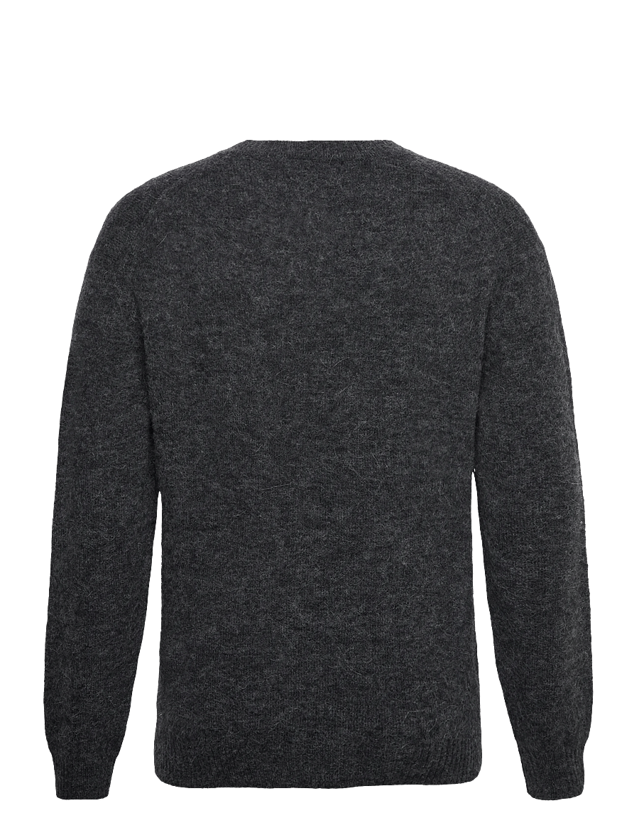 Mads Nørgaard - Alpaca Wool Vilhelm Knit - rundhals - dark grey melange - 1