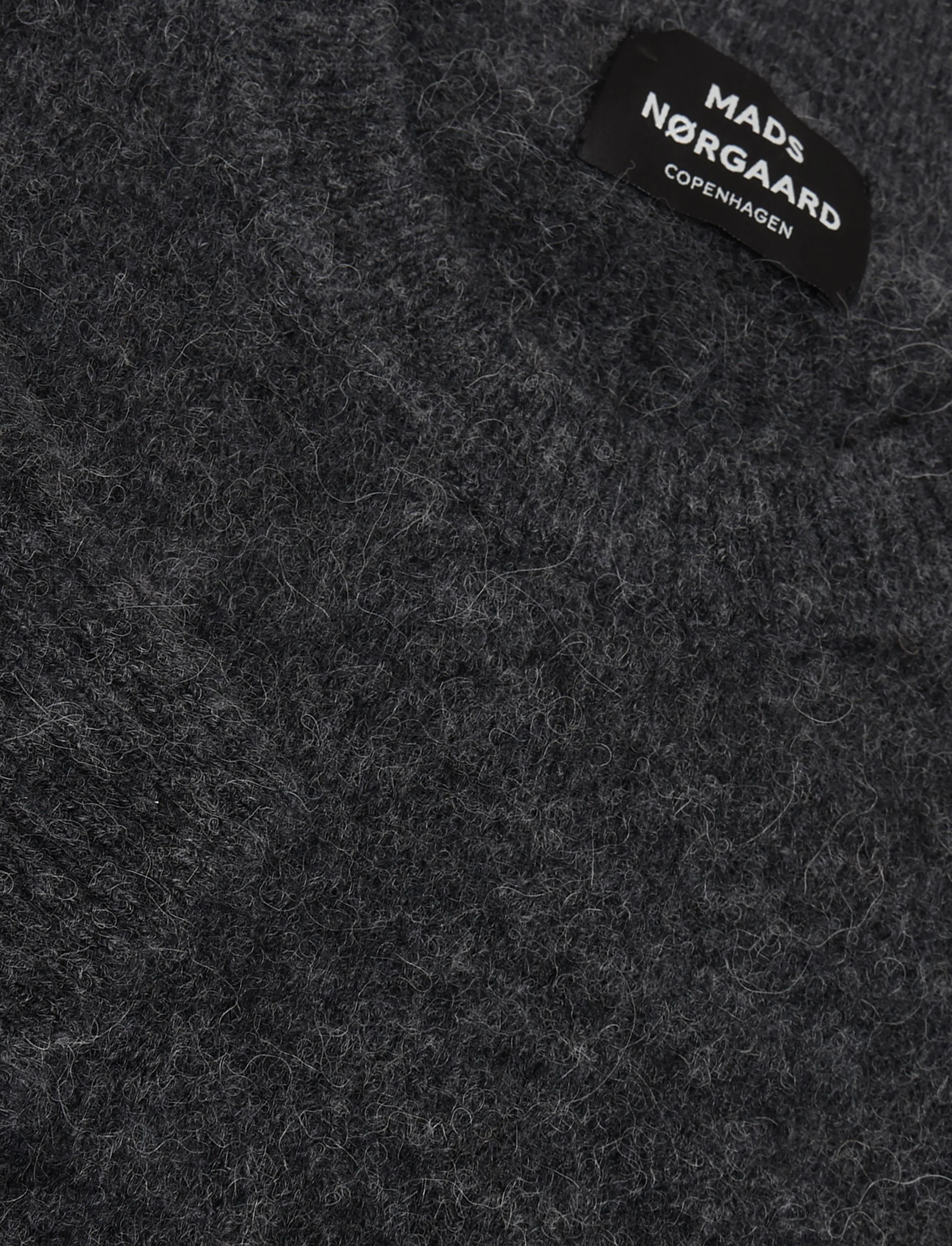 Mads Nørgaard - Alpaca Wool Vilhelm Knit - rundhals - dark grey melange - 2