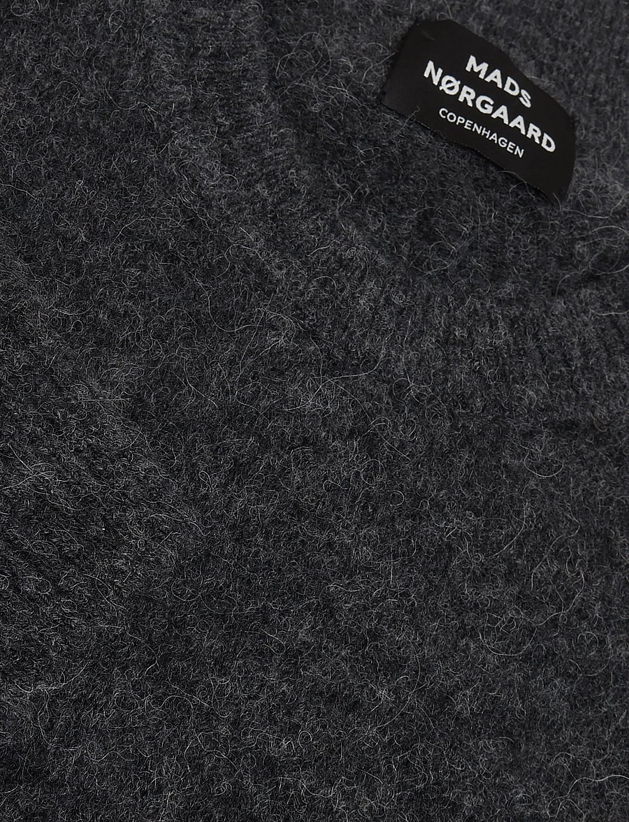 Mads Nørgaard - Alpaca Wool Vilhelm Knit - rundhals - dark grey melange - 2